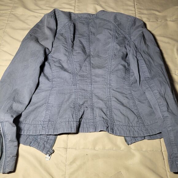 Armani Exchange A|X Grey Lightweight Moto Jacket – Women’s S - Picture 6 of 6